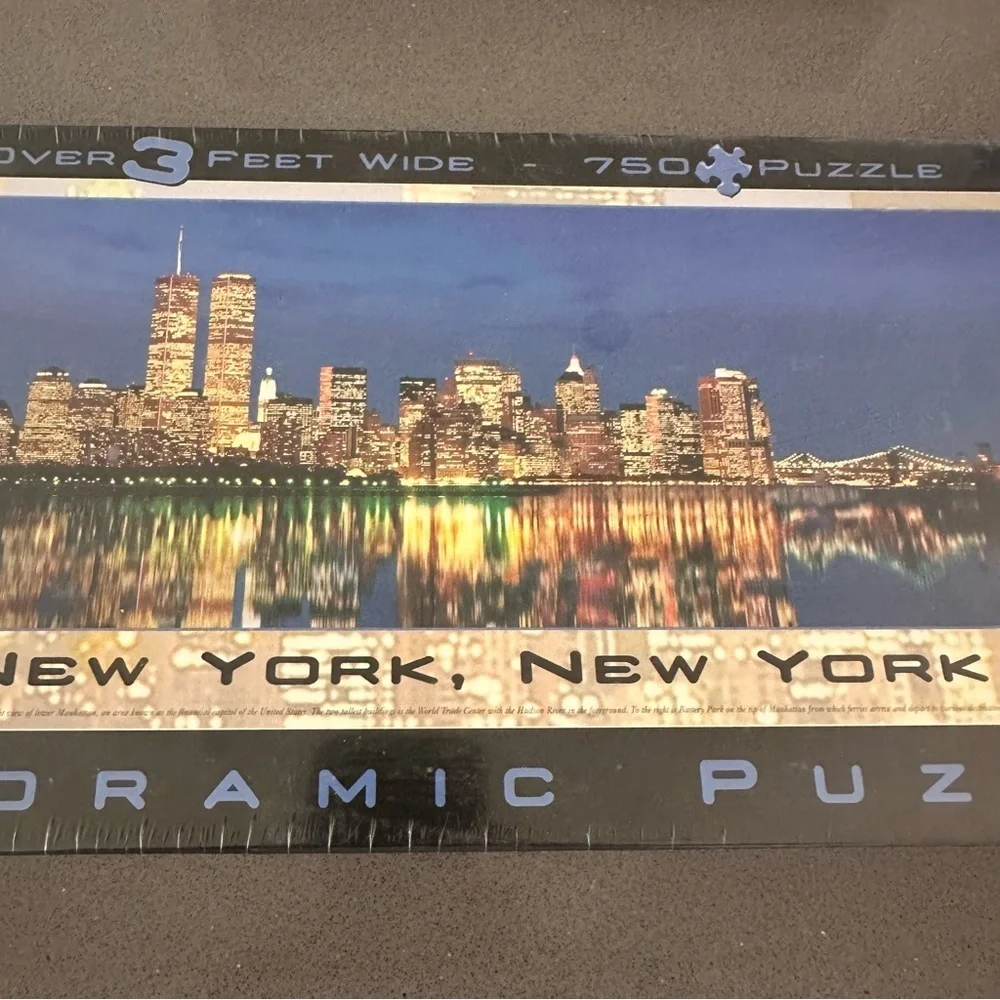 Vintage New York City Skyline Panoramic Puzzle 750 Pieces Unopened